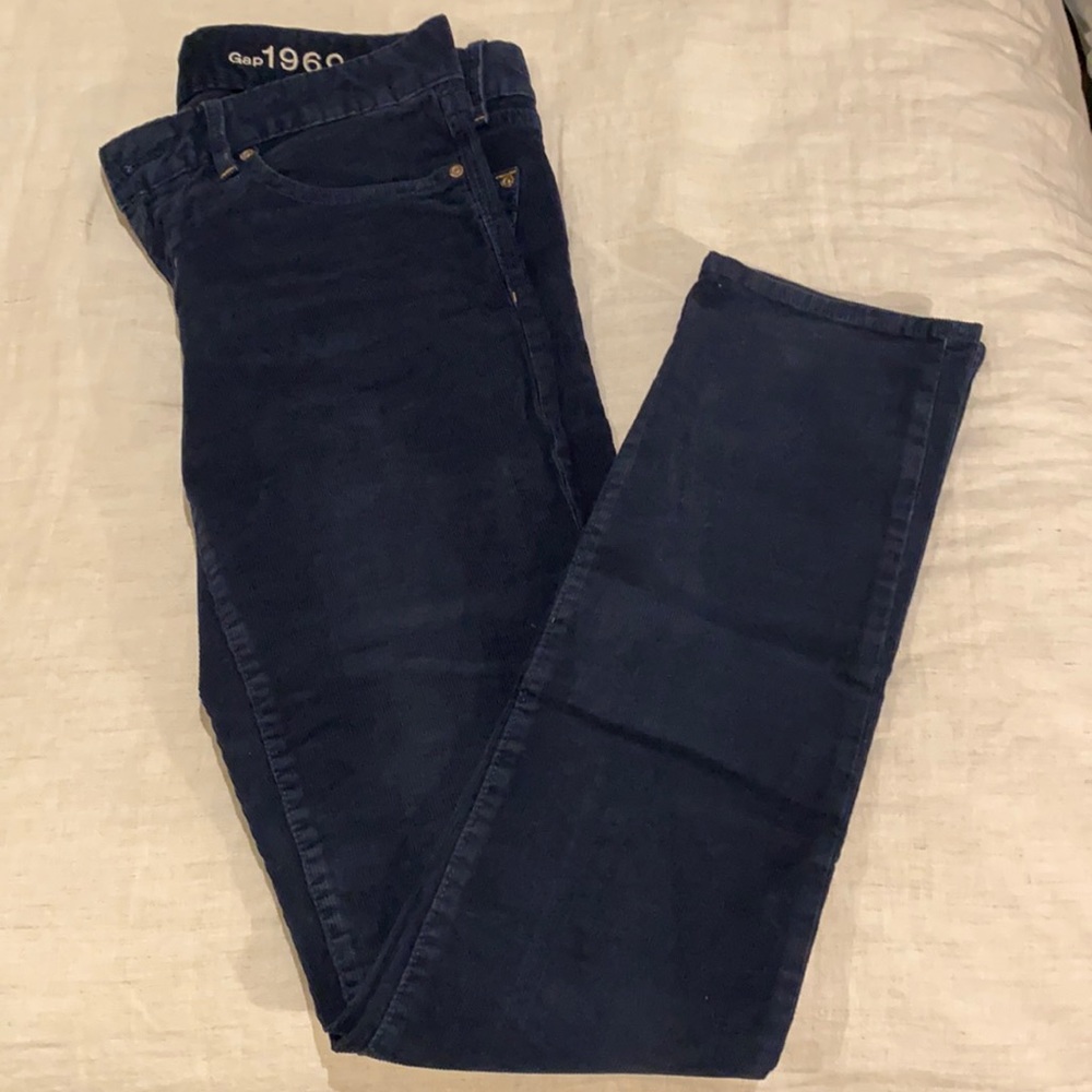 GAP navy always skinny corduroys